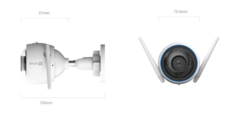 Ezviz H3 2K venkovní kamera, Wi-Fi, 3MP, 2,8 mm