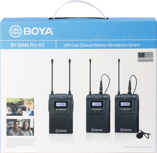 Boya BY-WM8 PRO-K2 / UHF Wireless Microphone / 2 TX+1 RX
