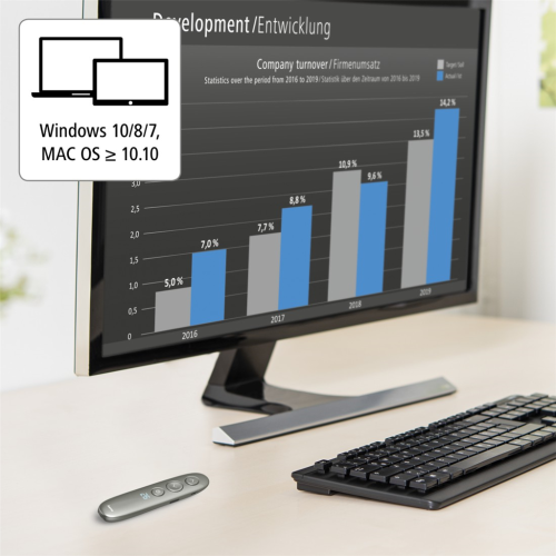 Bezdrátový virtuální prezentér Hama Spot-Pointer V2, software, karta microSD Bezdrátový virtuální prezentér Hama Spot-Pointer V2, software, karta microSD