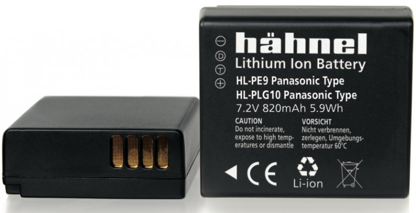 Hähnel HL-PE9 Panasonic DMW-BLE9, 820mAh, 5.9Wh, 7,2V
