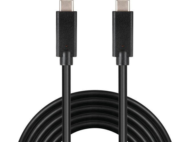 Kabel USB-C 3.2 generace 2x2, 3A, 20 Gbit/s, černý, 1 m