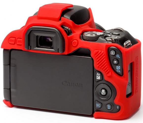 easyCover Silikon Schutzhülle f. Canon EOS 200D und 250D Rot