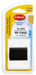 Hähnel HL-XW50, Sony NP-FW50, 1000 mAh, 7,2 V, 7,2 Wh