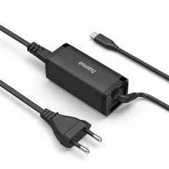 Napájecí zdroj Hama USB-C pro notebooky, Power Delivery, GaN, 65 W