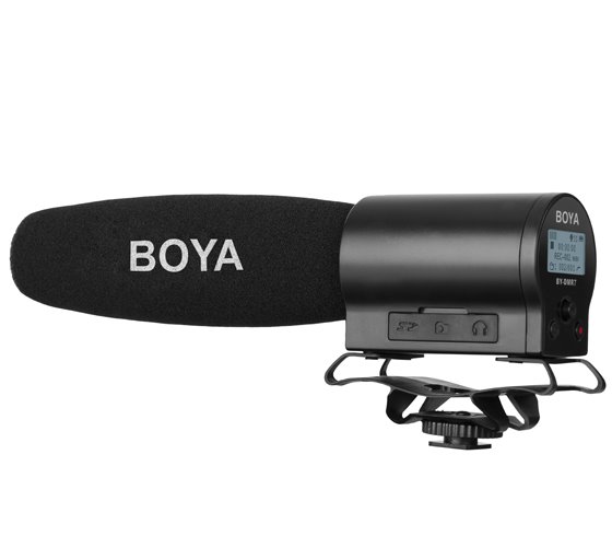 BOYA BY-DMR7 Shotgun-Mikrofon mit integriertem Flash Recorder