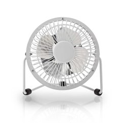 Nedis FNDK1WT10 asztali USB ventilátor 10 cm, 2,5 W, fém, fehér