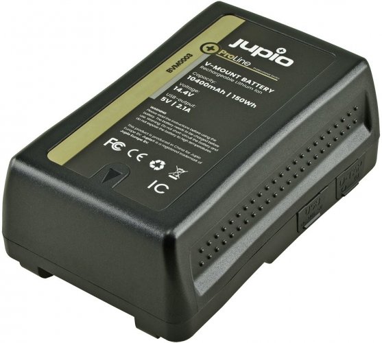 Jupio *ProLine* V-Mount baterie s LED indikátorem 14,4V 10.400mAh (15 0Wh) - D-Tap a USB výstup 5V DC