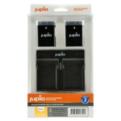 Jupio set 2x EN-EL14(A) pro Nikon 1.100 mAh + USB duální nabíječka