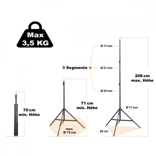 Walimex Lamp Stand Set with Bag, 4 pcs.
