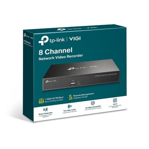 TP-Link VIGI NVR1008H 8 kanálů, 1x Lan, 2x USB