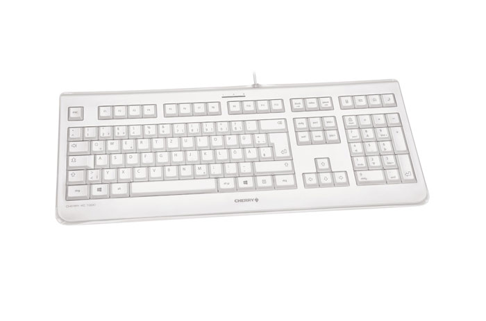 Klávesnice Cherry KC-1068 KEY, USB, světle šedá, DE