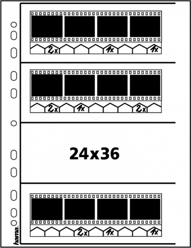 Hama obal na negativy pro 4 pásy 24x36 mm s objednacím proužkem, pergamen matný, 25 ks
