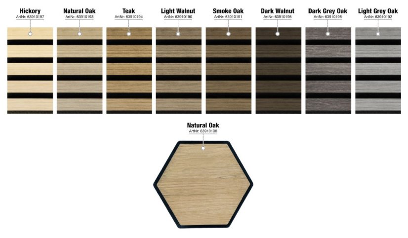 Akustikpaneel G21 270x60,5x2,1 cm, Hickory