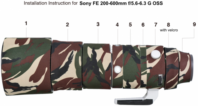 easyCover obal na objektiv Sony FE 200-600 f/5,6-6,3 G OSS černá