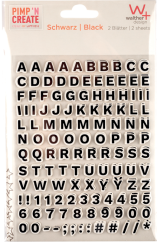 Walther Adhesive letters black