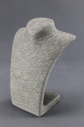 Dekolt, stojánek, stojan na šperky provázkový 28cm šedý (A-11SED)