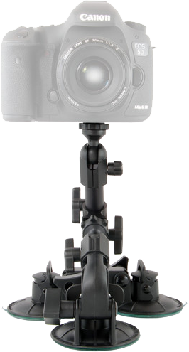 Delkin Fat Gecko Triple Mount, držák se třemi přísavkami