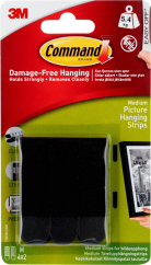 3M Command Hanging Strips Black Medium