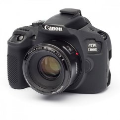 easyCover Silikon Schutzhülle f. Canon EOS 1300D und 2000D Schwarz