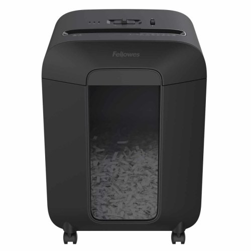 Aktenvernichter Fellowes LX 85 P-4, Kreuzschnitt 4x40mm, 12l, 19l, Kreditkarte, schwarz