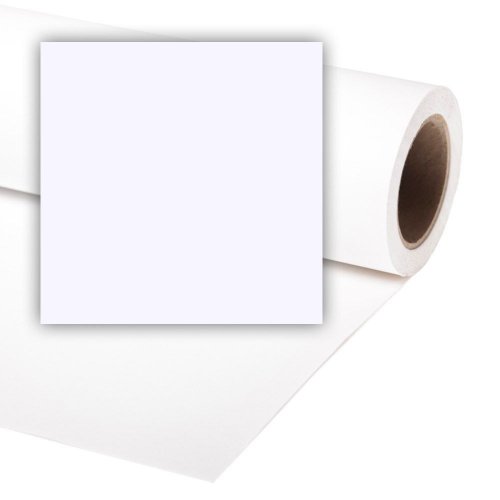 Colorama 2,72 x 50 m, jednobarevné papírové pozadí, Artic White