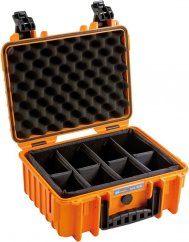 B&W Outdoor Case 3000, kufor s prepážkami oranžový