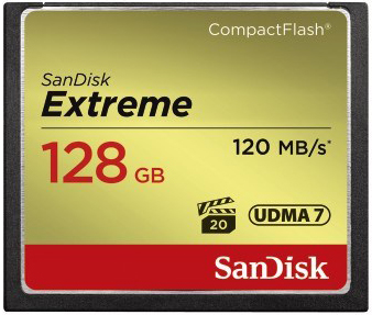 SanDisk Compact Flash 128GB Extreme 120MB/s UDMA7