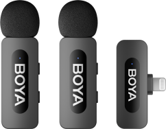 Boya BY-V2 V2.0 Ultra compact 2.4GHz wireless mic for lightning devices - 2TX+1RX