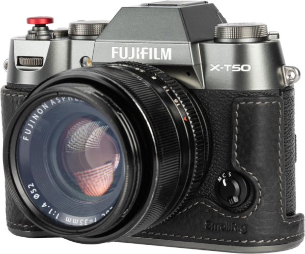 SmallRig 4709 Leather Half Case Kit for Fujifilm X-T50 Black