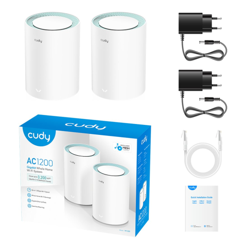Cudy AC1200 Wi-Fi Mesh System Gigabit, sada 2 kusů (M1300(2-Pack))
