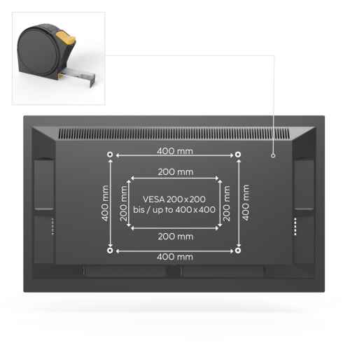 Nástěnný držák na TV Hama, 400x400, pohyblivý, prodloužený