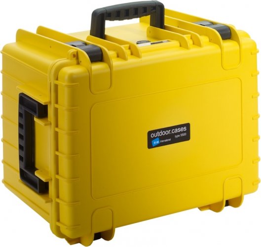 B&W Outdoor Case Type 5500 with Removable Pre-Cut Foam Yellow