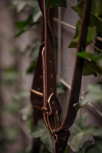 BlackDog Leather straps Brown Slim with Anchor Links