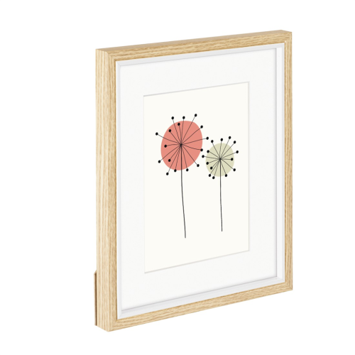 Dřevěný portrétní rám Hama KEMI, 10x15 cm, přírodní/bílý