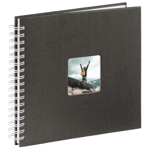 Hama album klasické spirálové FINE ART 28x24 cm, 50 stran, černé, bílé stránky