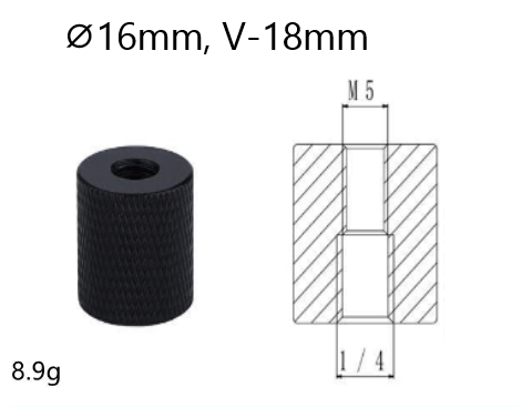 Adaptor M5 la 1/4" (CA35)