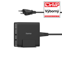 Hama rýchla stolná USB nabíjačka, 1x USB-C, 2x USB-A, PD 65 W