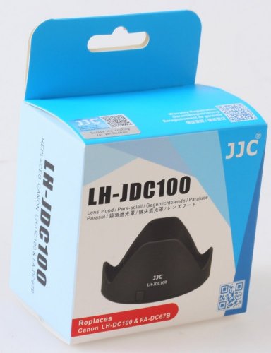 JJC LH-DC100 + FA-DC67B, slnečná clona s adaptérom