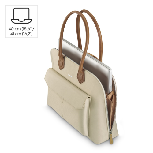 Hama Fabulous, brašna na notebook, 40-41 cm (15,6"-16,2"), recyklovaný PET, béžová barva
