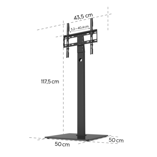 Hama podlahový TV stojan, nastaviteľný, 400x400