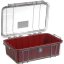 Peli™ Case 1050 MicroCase with Transparent Lid (Red)