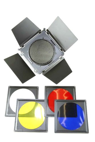 Klapky s barevnými filtry a voštinou pro studiová světla 17-18cm