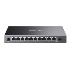 Switch TP-Link ES210GP 1x GLan, 8x GLan s PoE+, 1x SPF combo, 63W, Omáda SDN