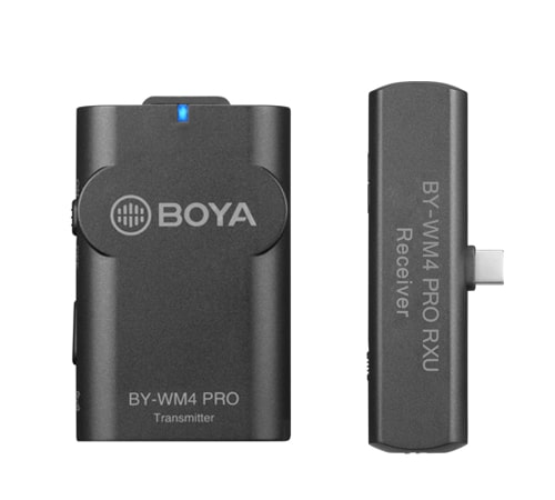 BOYA BY-WM4 Pro-K5 Bezdrátový mikrofonní 2,4GHz UHF systém pro USB-C zařízení BOYA BY-WM4 Pro-K5 Bezdrátový mikrofonní 2,4GHz UHF systém pro USB-C zařízení