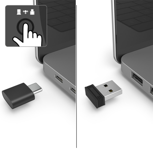 Bezdrátová optická myš Hama MW-600, USB-A/USB-C, černá