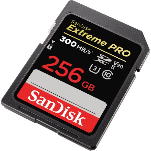 SanDisk Extreme PRO 256 GB SDXC Speicherkarte up to 300 MB/s, UHS-II, Class 10, U3, V90