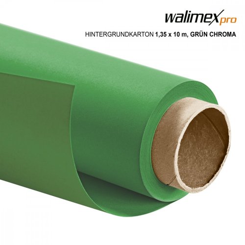 Walimex pro papierové pozadie 1,35x10m kľúčovacia zelená