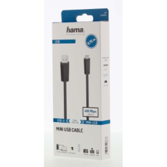 Hama mini USB 2.0 kábel 0,75 m
