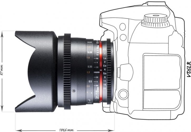 Walimex pro 10mm T3,1 Video APS-C Objektiv für Pentax K