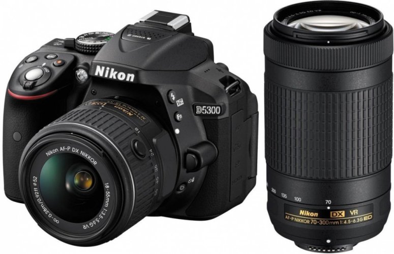 Nikon D5300 + AF-P 18-55 VR + 70-300 VR